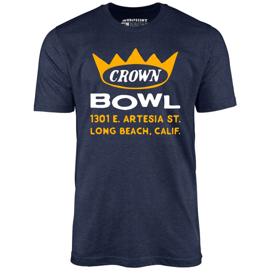 Crown Bowl - Long Beach, CA - Vintage Bowling Alley - Unisex T-Shirt