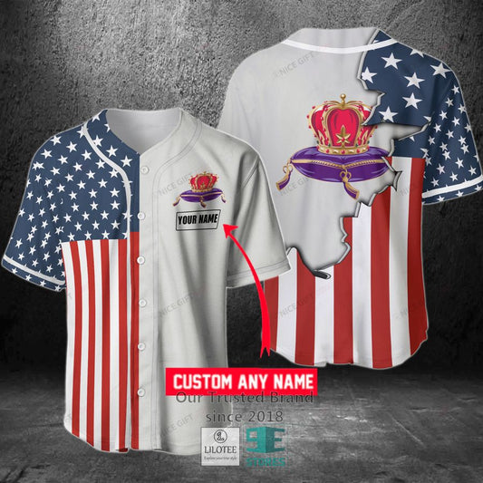 Crown Royal Your Name US Flag Baseball Jersey
