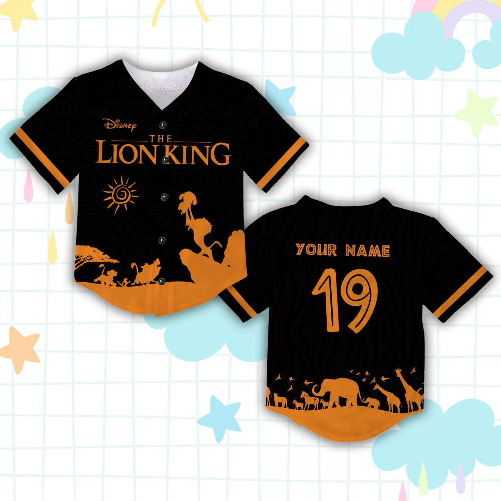 Custom Ddisney Llion King Game Day Baseball Jersey Ddisney Llion King Simba Baseball Outfit Gift For Baseball Fan Players Baseball Lovers - Aopprinter