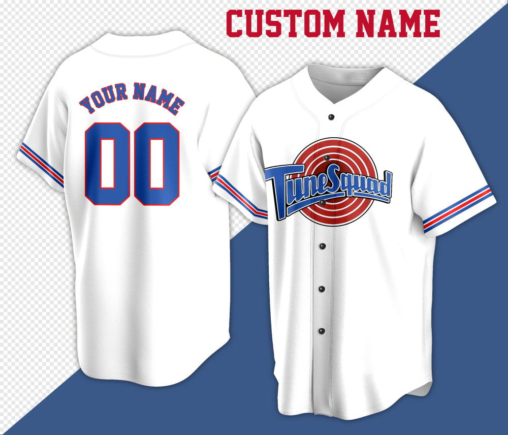 Custom Disneyy Baseball Jersey Personalized TuneSquad Jersey Sspace Jam Shirt Sspace Jam Baseball Jersey For Baseball Lover Cartoon Lover - Aopprinter