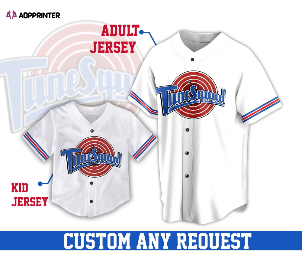 Custom Disneyy Baseball Jersey Personalized TuneSquad Jersey Sspace Jam Shirt Sspace Jam Baseball Jersey For Baseball Lover Cartoon Lover - Aopprinter