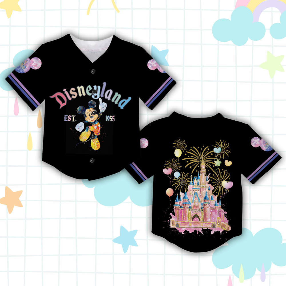 Custom Disneyyland Baseball Jersey Mickey Head Family Vacation Jersey Family Trip For Baseball Lovers Magic Kingdom WDW Baseball Jersey - Aopprinter
