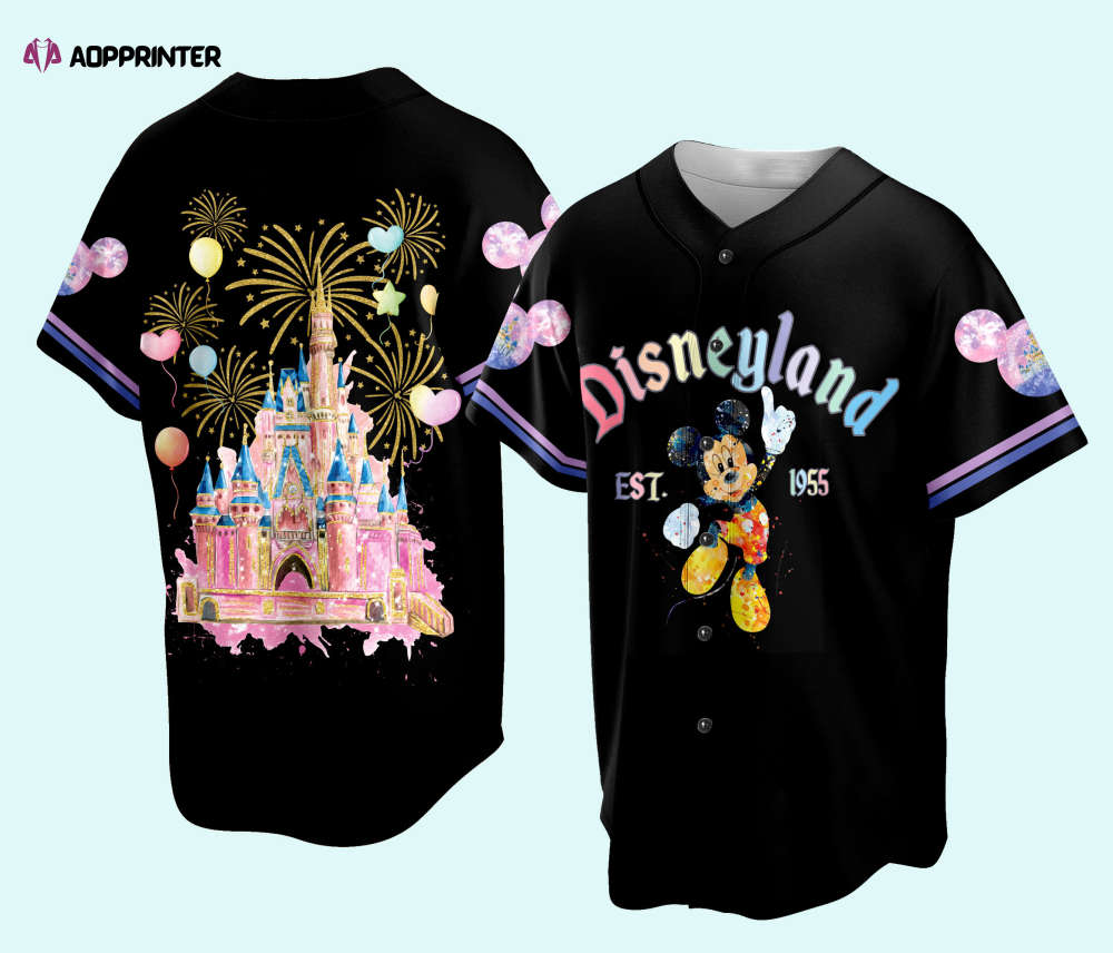 Custom Disneyyland Baseball Jersey Mickey Head Family Vacation Jersey Family Trip For Baseball Lovers Magic Kingdom WDW Baseball Jersey - Aopprinter