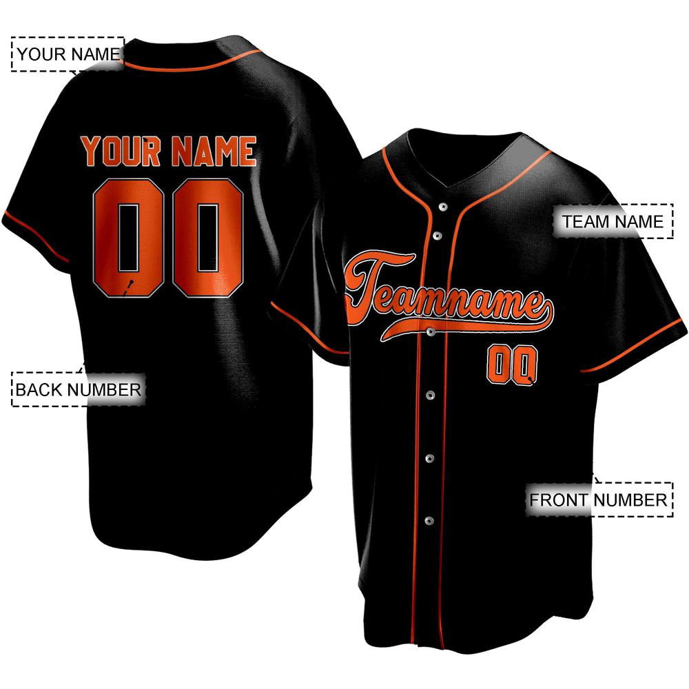 Custom Jersey Baltimore Black Orange White, Baltimore Oriole Baseball Jersey For Men Women - lylyprint.com