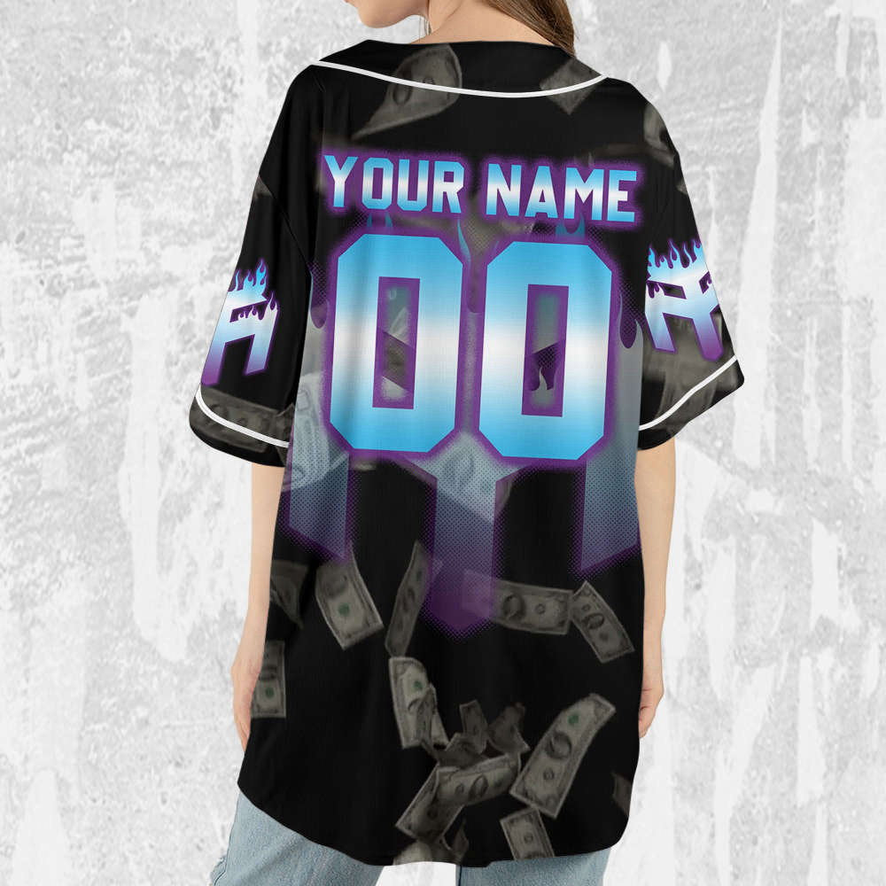 Custom Lil Wayne Flames Baseball Jersey – Personalize Your Young Money Rap Shirt
