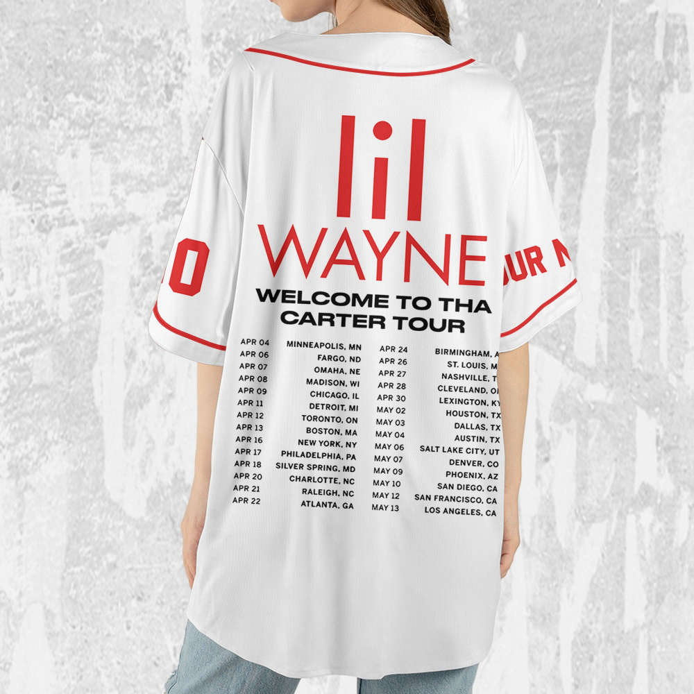 Custom Lil Wayne Welcome to Tha Carter White Jersey - Personalized Rap Shirt & Music Baseball Jersey - Aopprinter