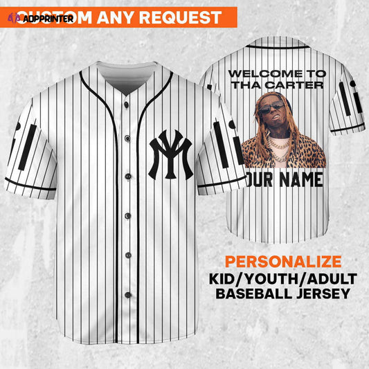 Custom Lil Wayne Welcome to the Carter Rap Tour Jersey - Personalized Music Baseball Shirt - Aopprinter