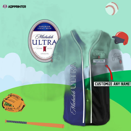 Custom Michelob Ultra Beer 2k225 Baseball Jersey – Personalized Athletic Apparel