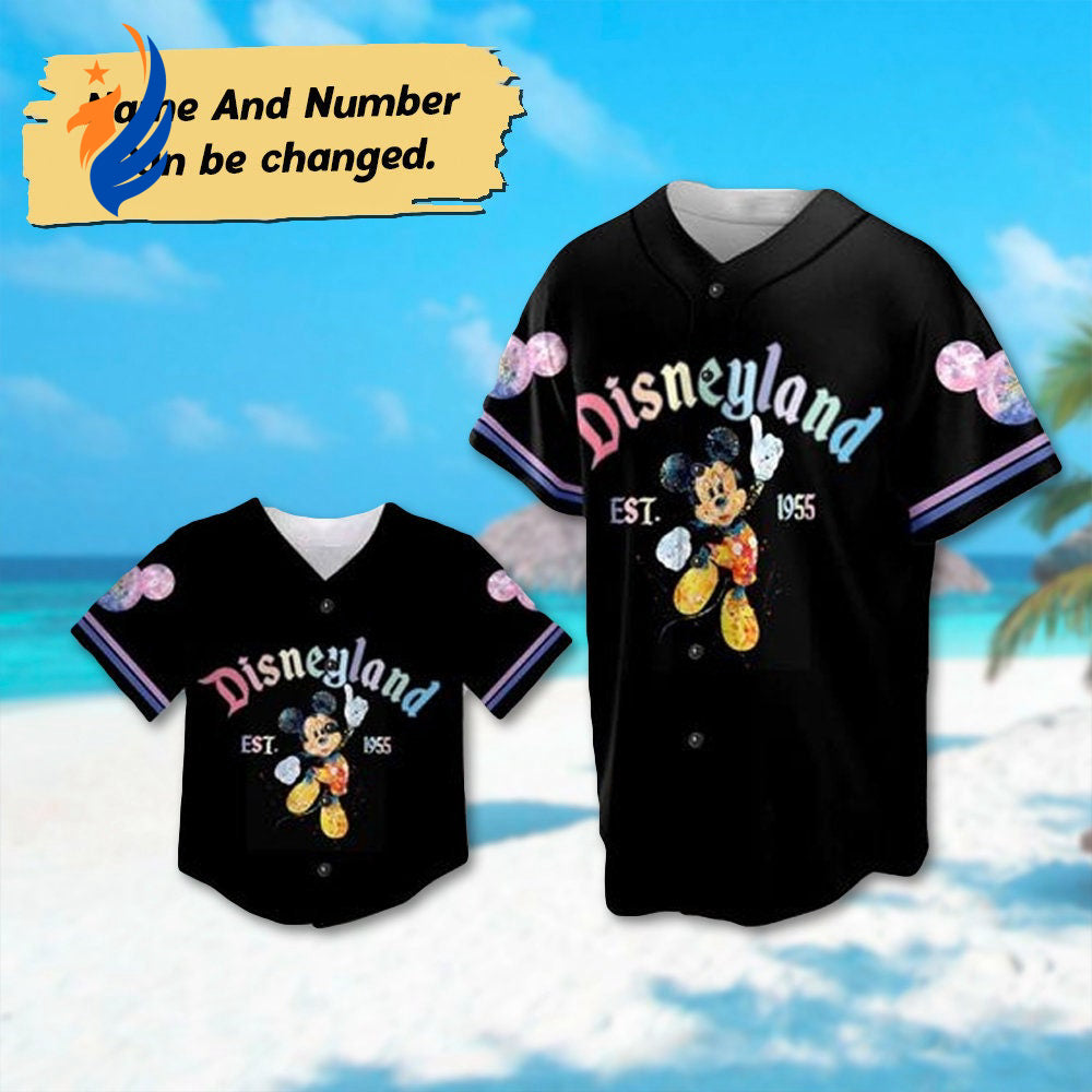 Custom Mickey Mouse Baseball Jersey - Perfect Mickey Baseball Team Gift for Kids and Magic Kingdom Trip - Bafud