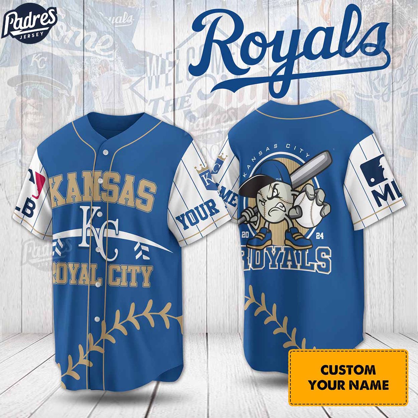 Personalized Kansas City Royals MLB Baseball Jersey - Customizable & Official - Gift for Men Women - lylyprint.com