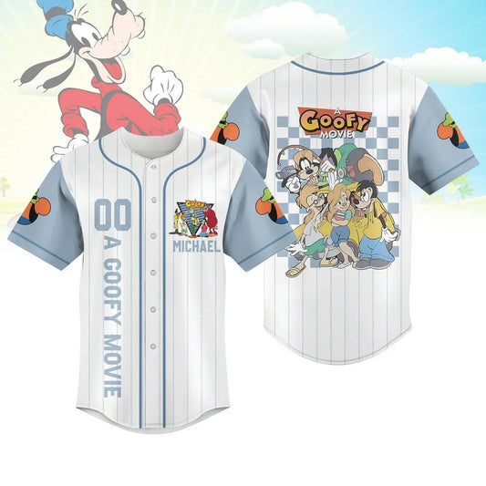 Custom Name A Goofy Movie Characters Baseball Jersey