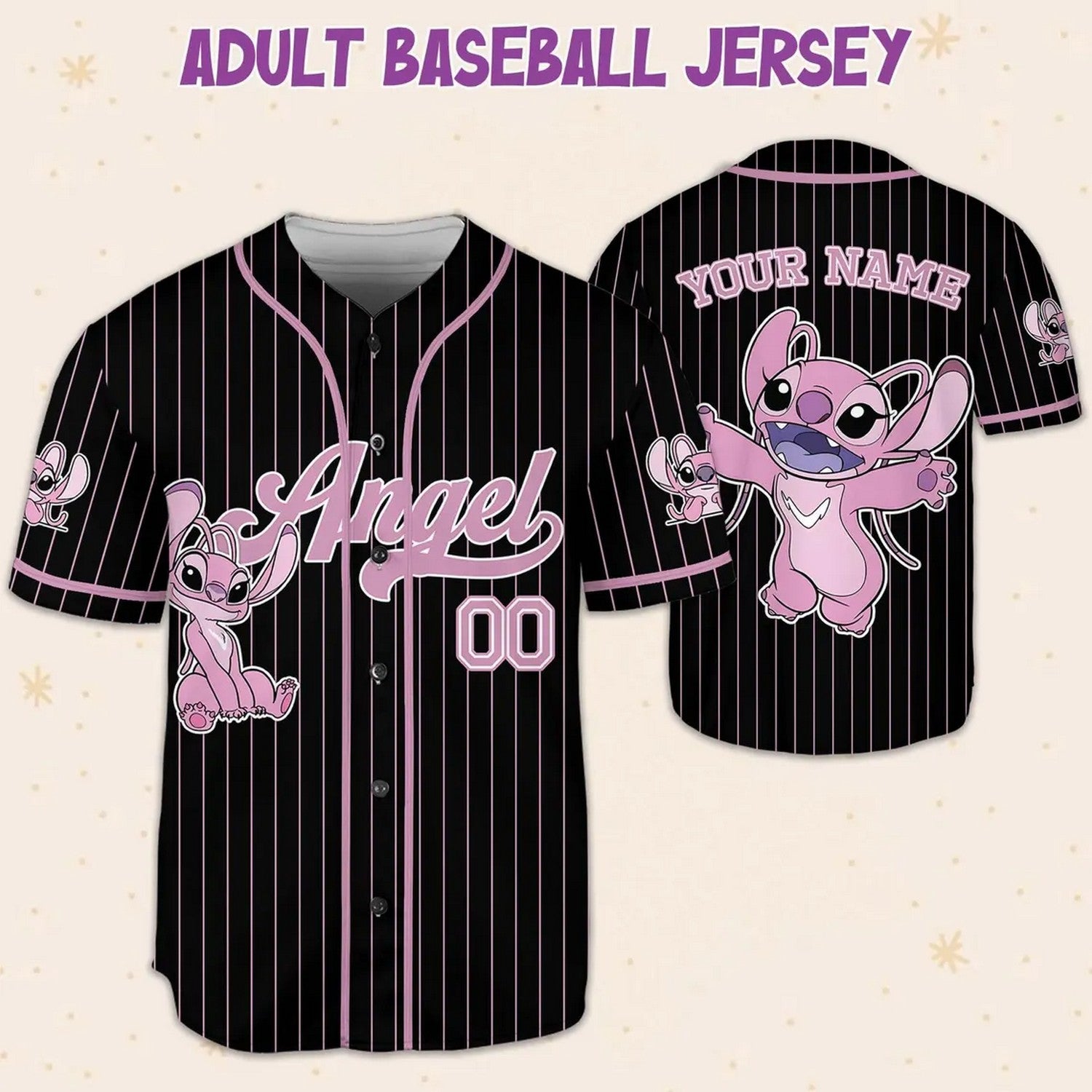 Custom Name And Number Angel Stitch Black Vertical Baseball Jersey