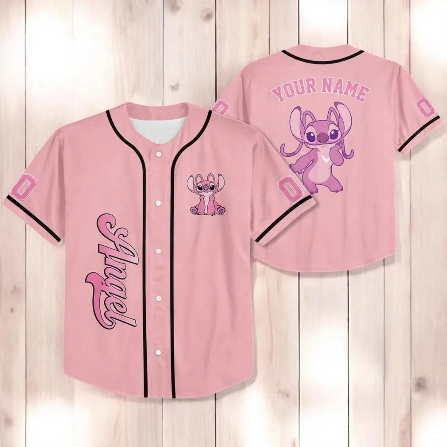 Custom Name And Number Angel Stitch Peach Baseball Jersey