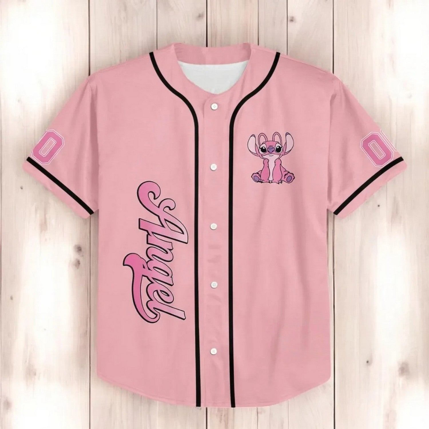 Custom Name And Number Angel Stitch Peach Baseball Jersey