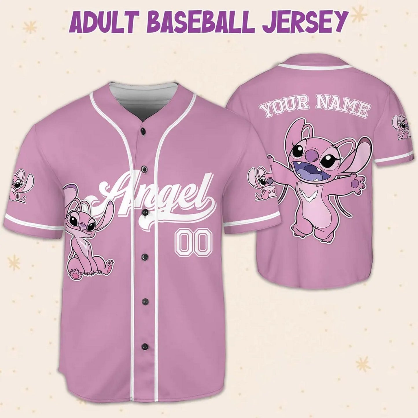 Custom Name And Number Angel Stitch Simple Purple Baseball Jersey