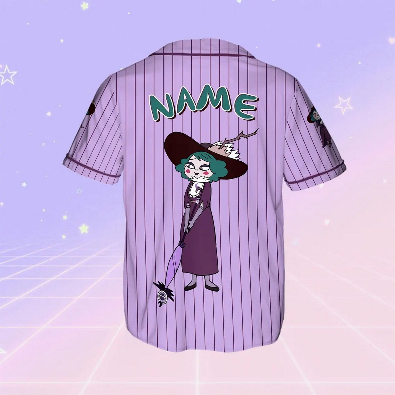 Custom Name And Number Disney Eclipsa Butterfly Purple Baseball Jersey