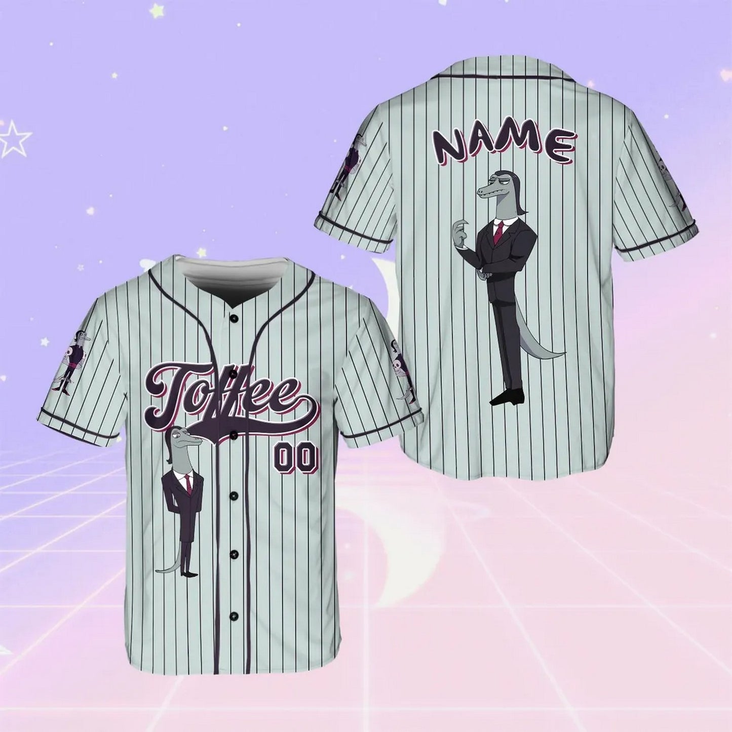 Custom Name And Number Disney Toffee Baseball Jersey