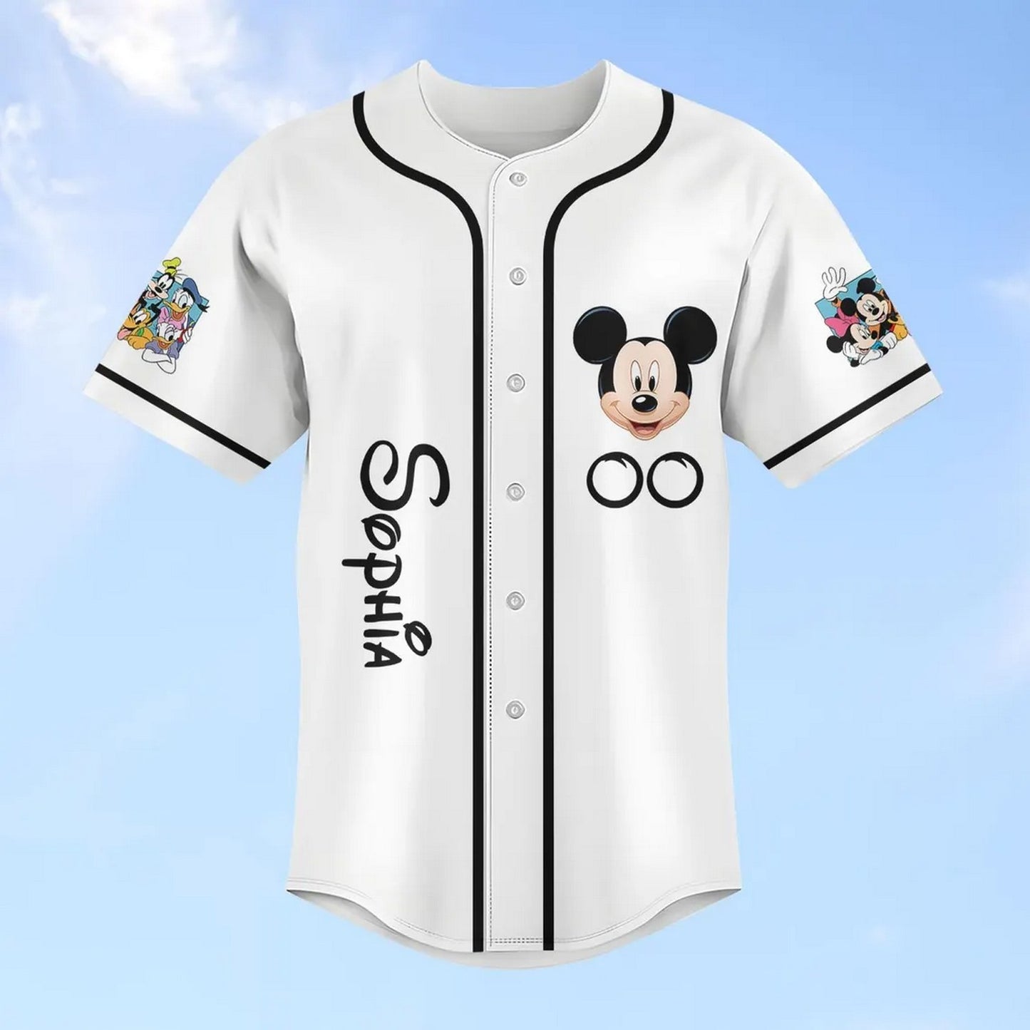 Custom Name And Number Disney Trip 2025 Mickey And Friends Baseball Jersey
