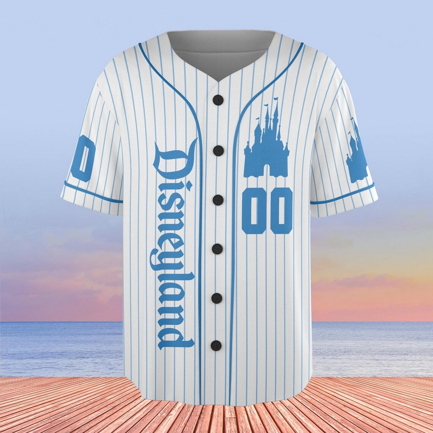 Custom Name And Number Disneyland Cartoon Characters Baseball Jersey