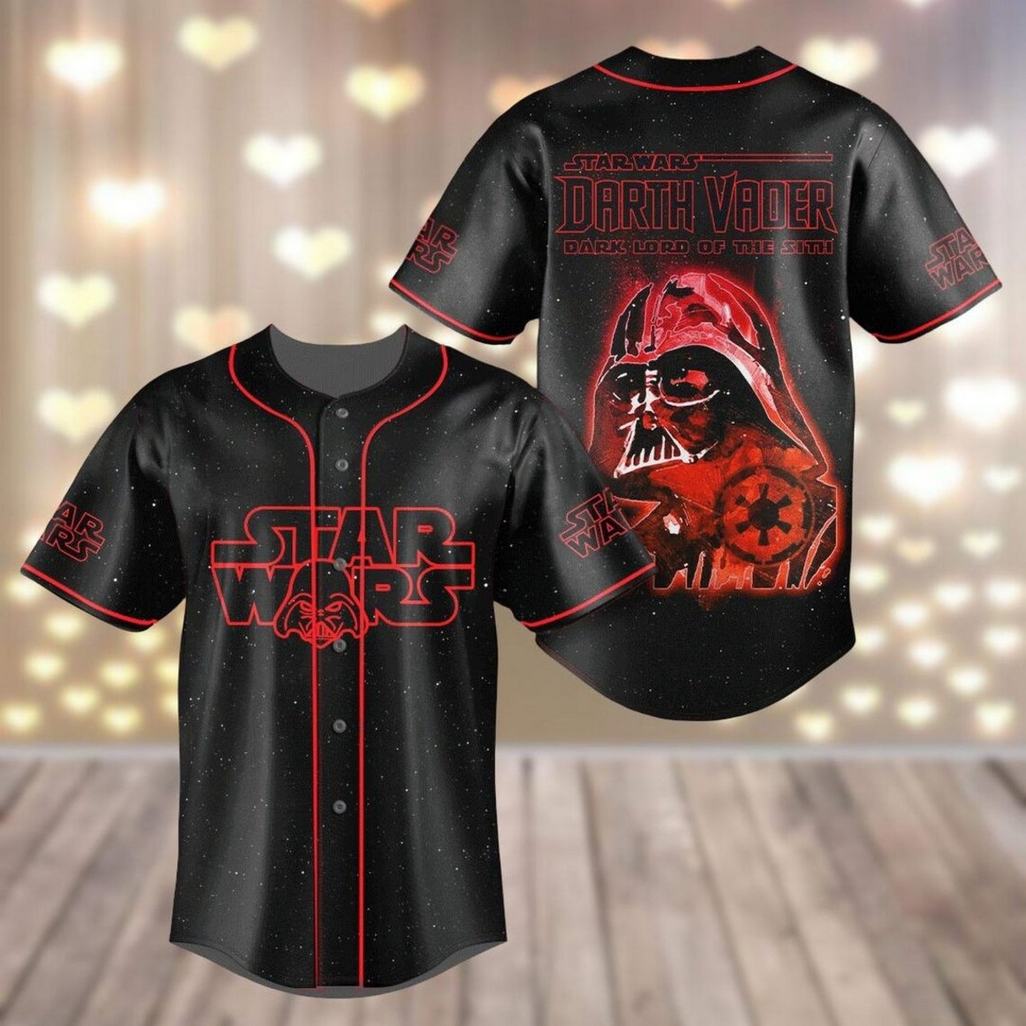 Custom Name And Number Star Wars Darth Vader Black Baseball Jersey