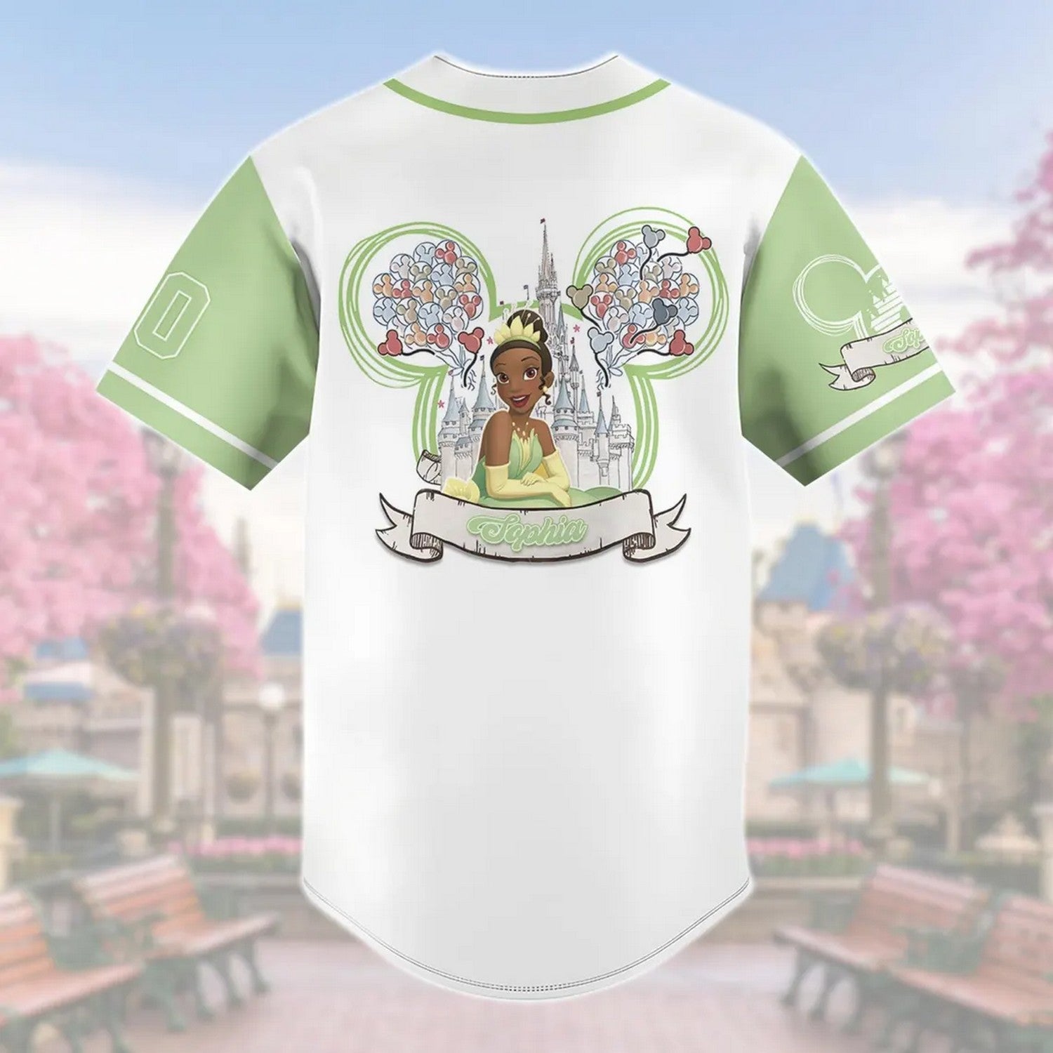 Custom Name And Number Walt Disney World Princess Tiana And The Frog Baseball Jersey