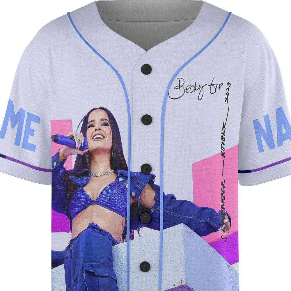 Custom Name Becky G 2023 Tour Baseball Jersey - lylyprint.com