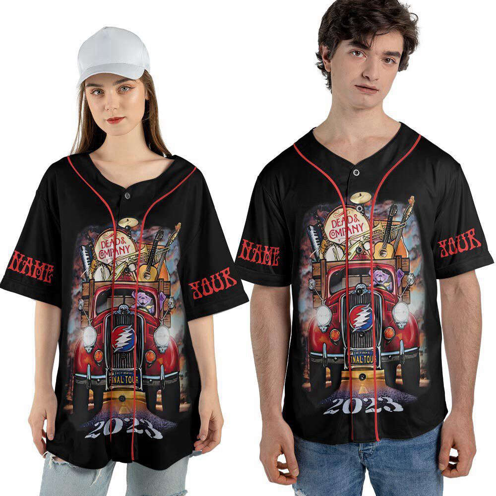 Custom Name Dead Co 2023 The Final Tour Truck Music Baseball Jersey, - lylyprint.com