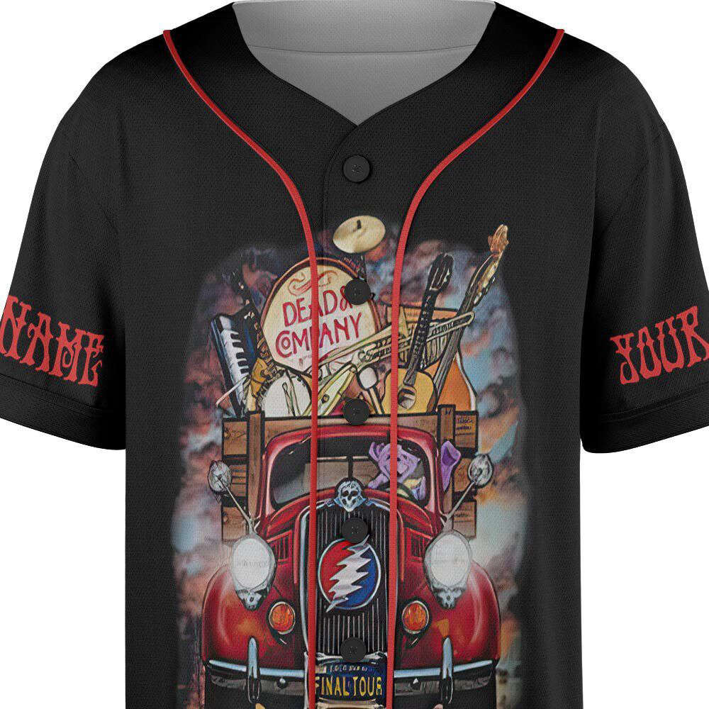 Custom Name Dead Co 2023 The Final Tour Truck Music Baseball Jersey, - lylyprint.com