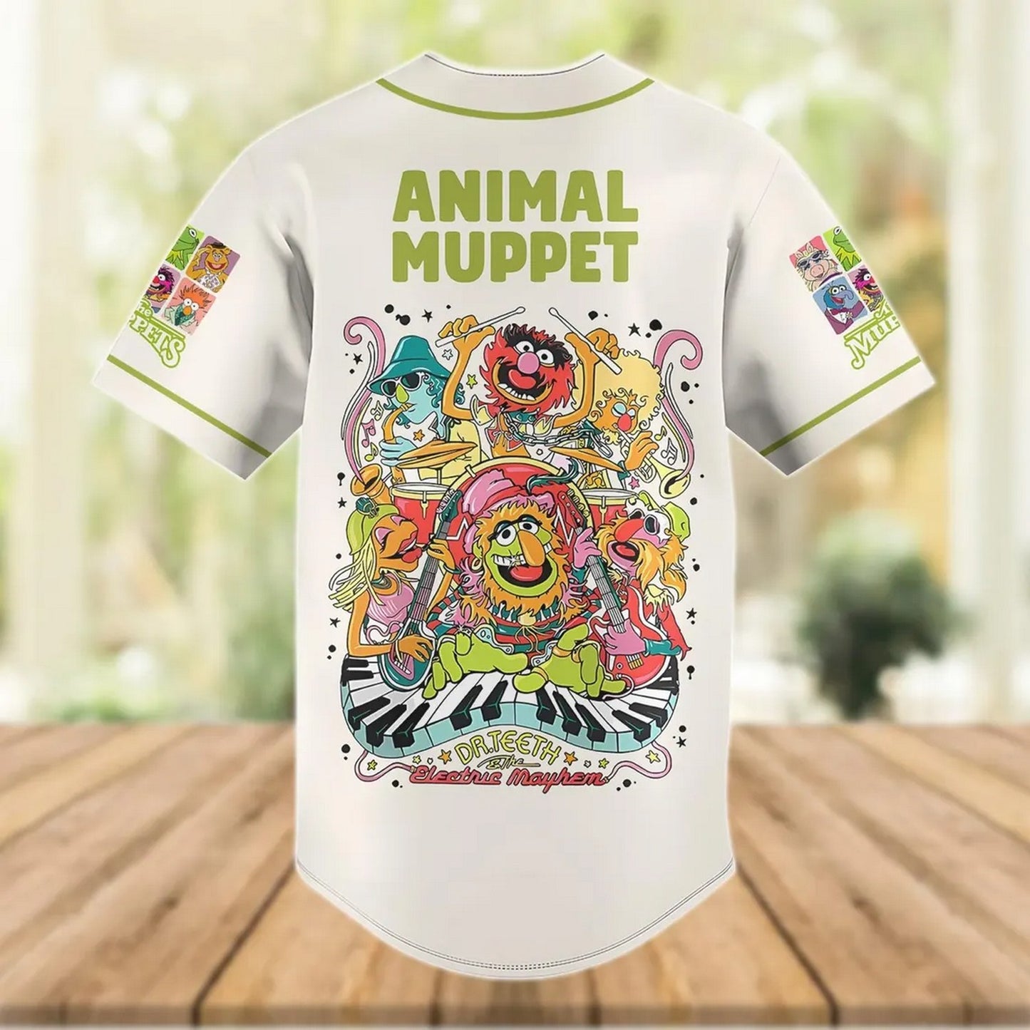 Custom Name Disney Animal The Muppet Music Band Baseball Jersey