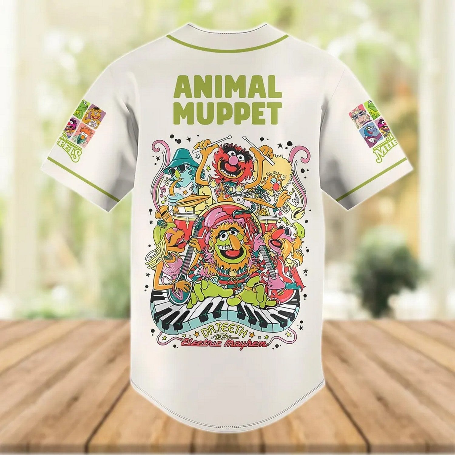 Custom Name Disney Animal The Muppet Music Band Baseball Jersey
