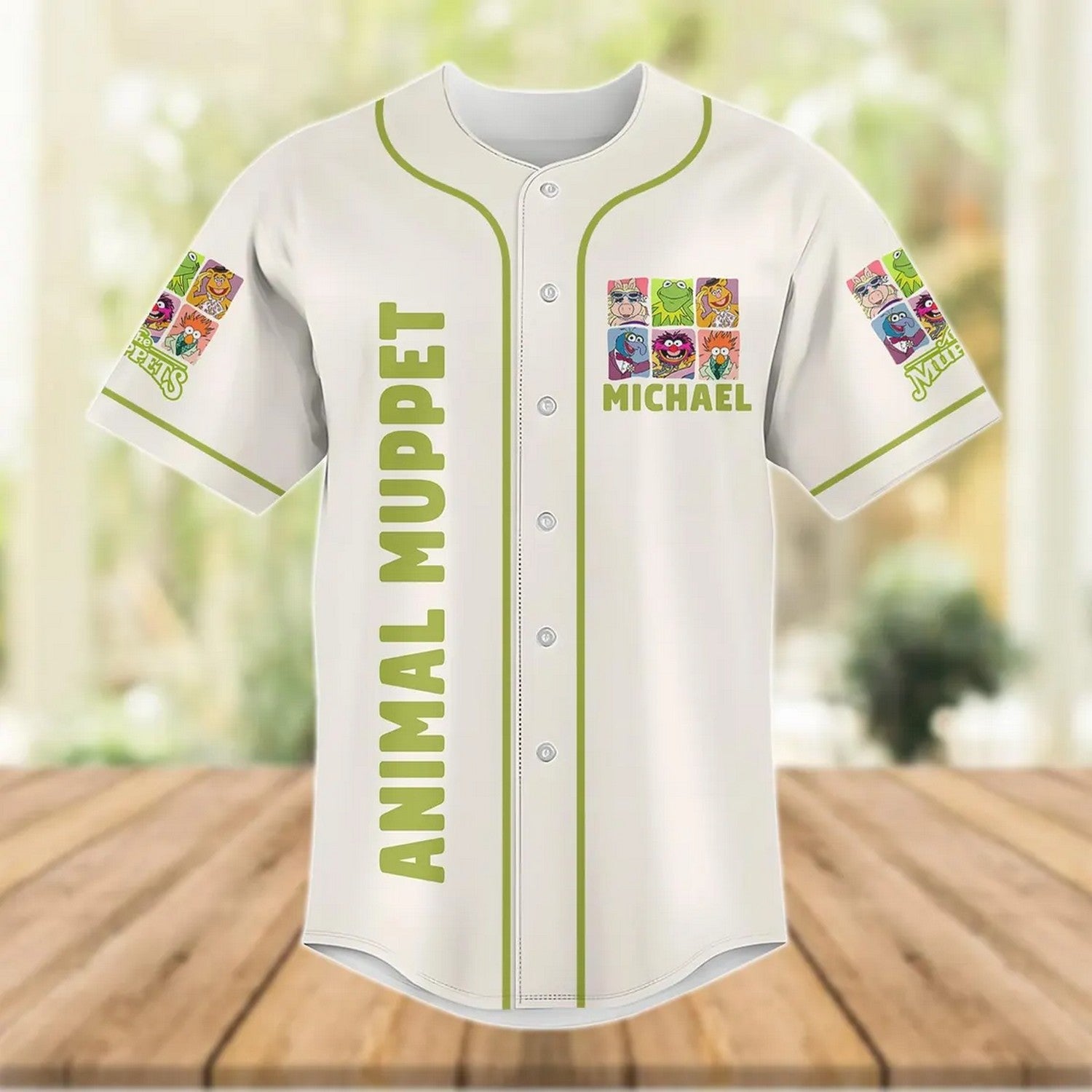 Custom Name Disney Animal The Muppet Music Band Baseball Jersey