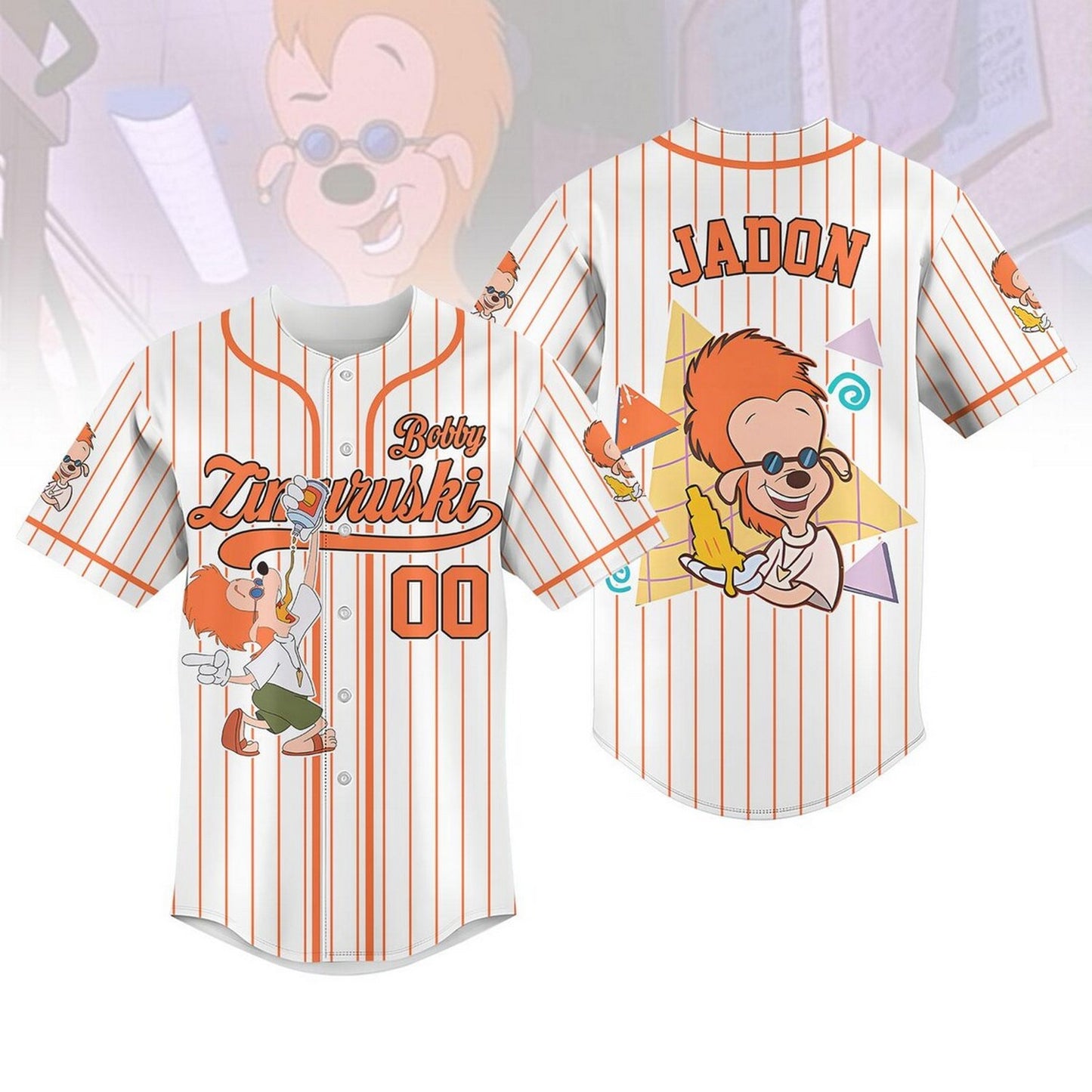 Custom Name Disney Bobby Zimuruski Baseball Jersey