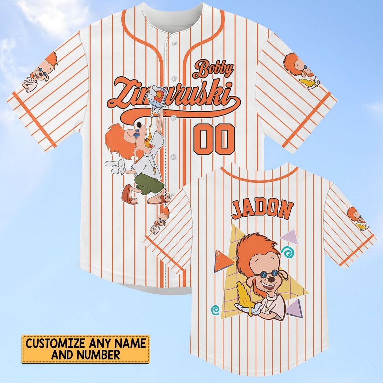 Custom Name Disney Bobby Zimuruski Baseball Jersey
