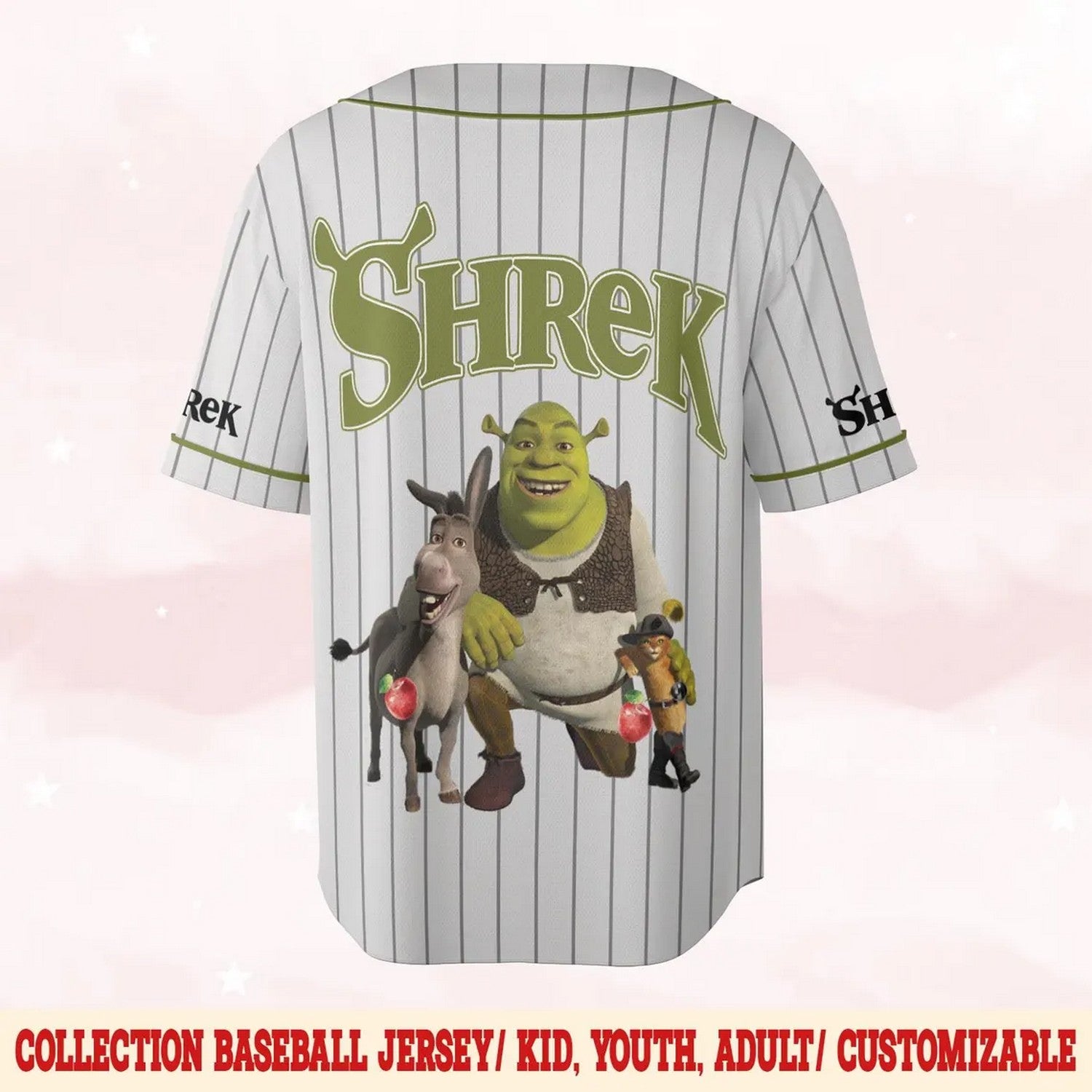 Custom Name Disney Fiona Princess And Shrek Baseball Jersey