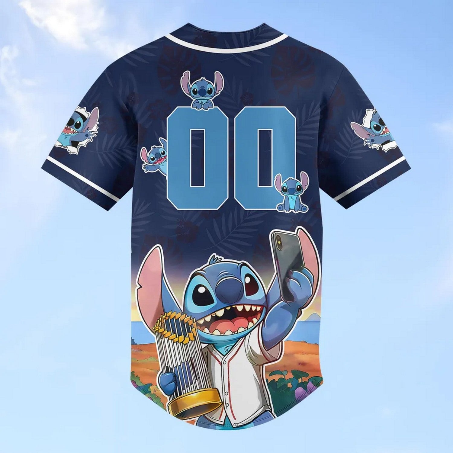 Custom Name Disney Lilo And Stitch Baseball Jersey