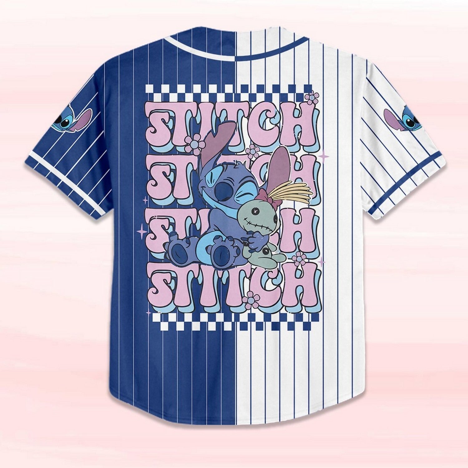 Custom Name Disney Lilo And Stitch Friendly Baseball Jersey