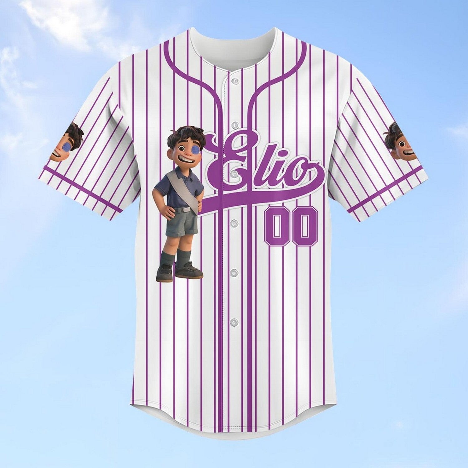 Custom Name Disney Pixar Elio Character Baseball Jersey