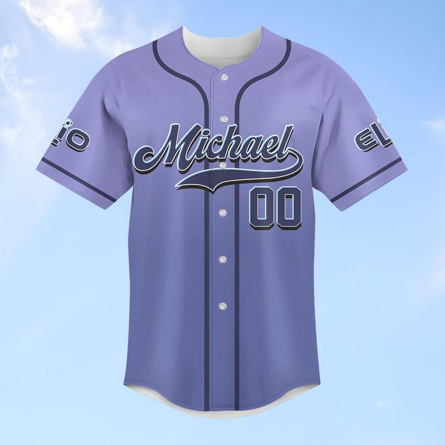 Custom Name Disney Pixar Elio Purple Baseball Jersey