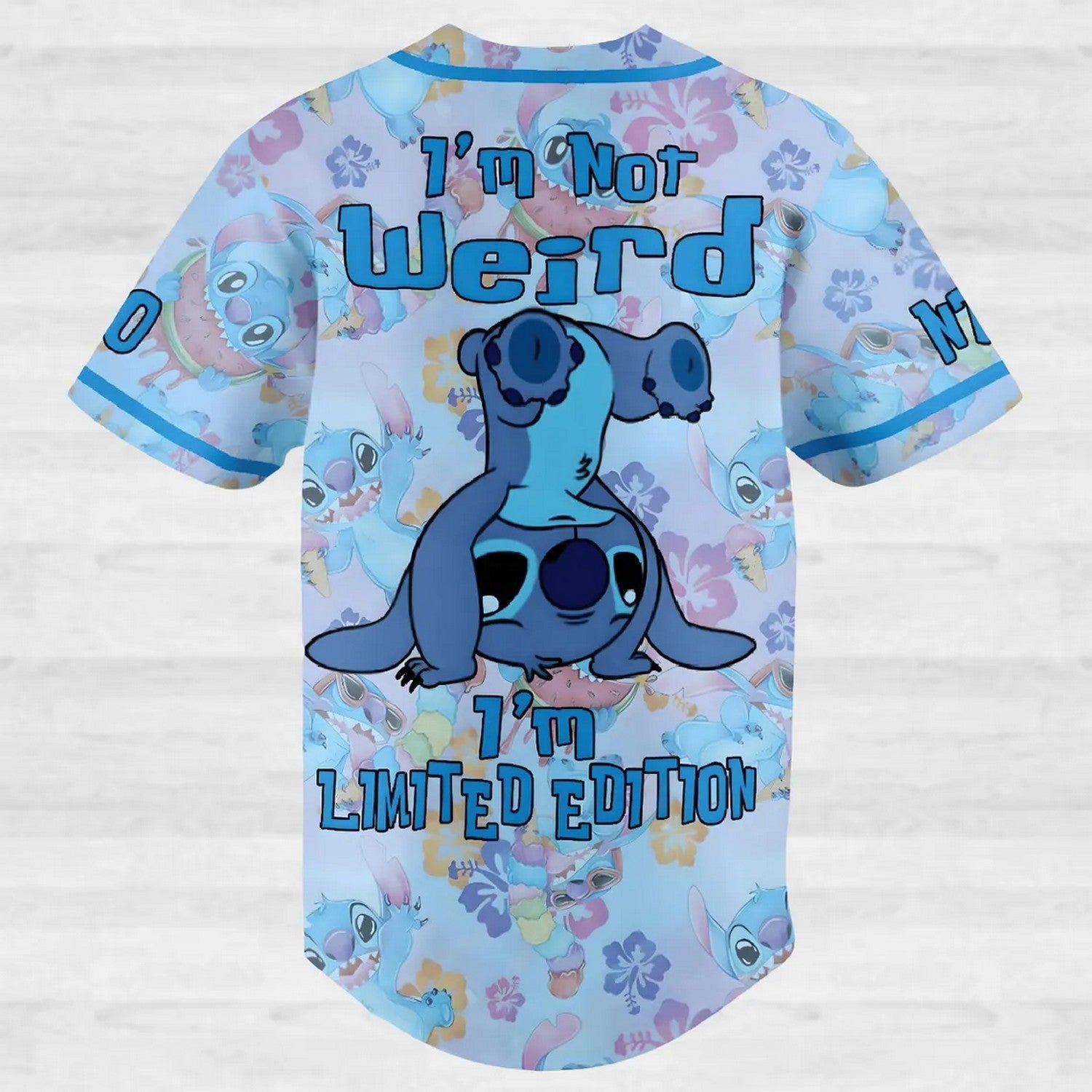 Custom Name Disney Stitch I'm Not Weird I'm Limited Edition Baseball Jersey