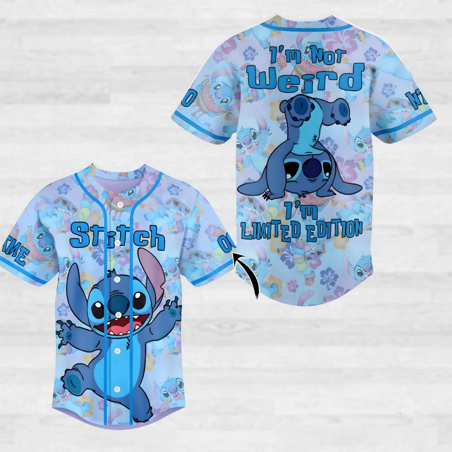 Custom Name Disney Stitch I'm Not Weird I'm Limited Edition Baseball Jersey