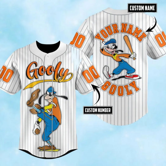 Custom Name Funny Goofy Black Vertical Baseball Jersey