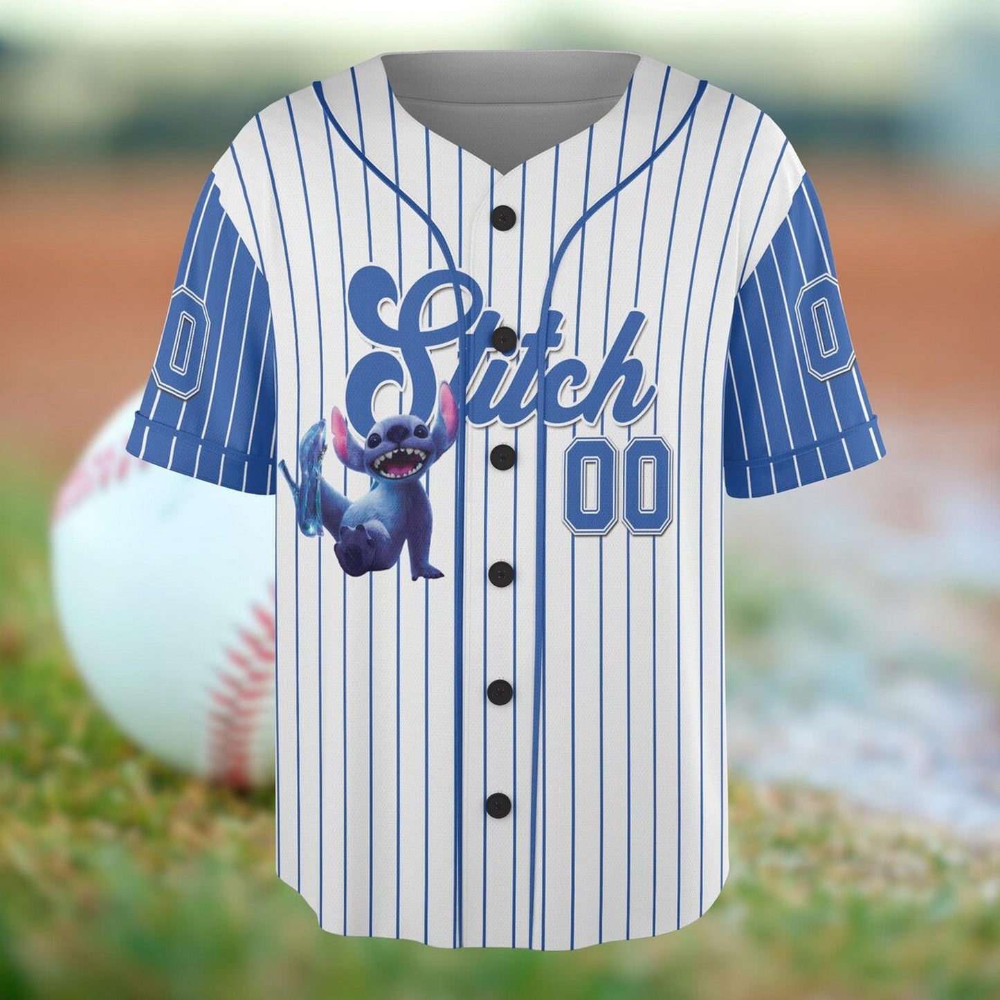 Custom Name Funny Stitch Glass Hight Heel Baseball Jersey