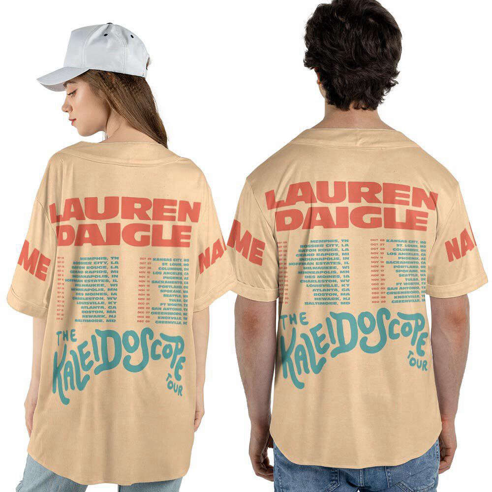 Custom Name Lauren Daigle Music Baseball Jersey, Kaleidoscore 2023 Tour Shirt - lylyprint.com