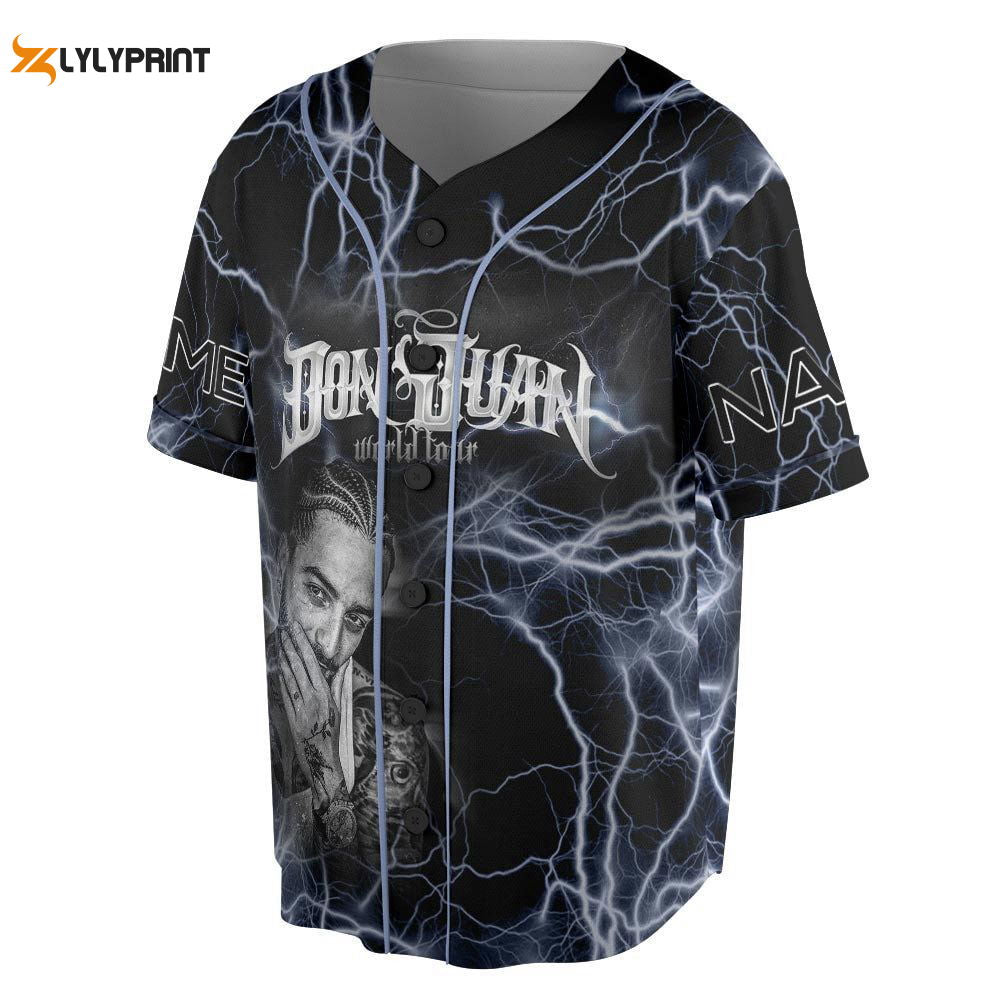 Custom Name Maluma 2023 Tour Baseball Jersey - lylyprint.com