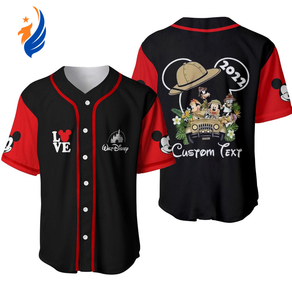 Personalized Mickey And Friends Baseball Jersey Shirt - Disney Trip Cartoon Love Mickey Design - Bafud