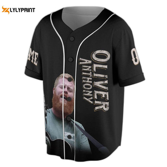 Custom Name Oliver Anthony Baseball Jersey, Rich Men North Of Richmond Country Music Lover - lylyprint.com