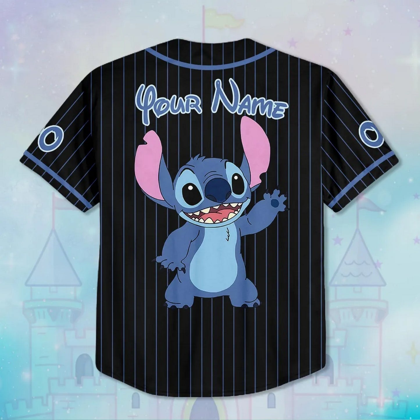 Custom Name Stitch Black Baseball Jersey