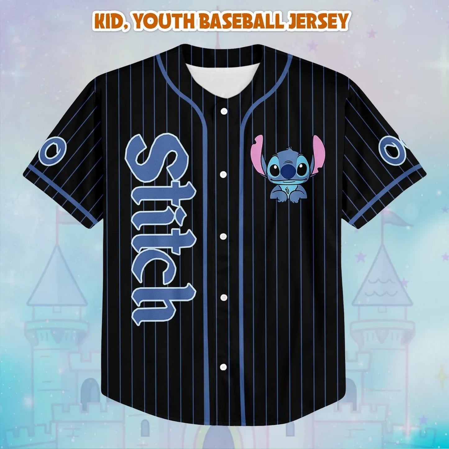 Custom Name Stitch Black Baseball Jersey