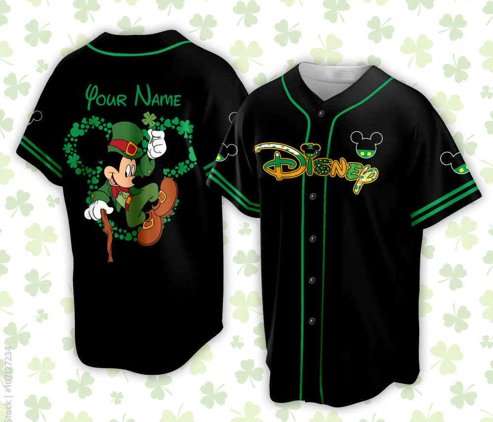 Custom Saint Patrick Day Disneyland Baseball Jersey Personalized Mickey St Patrick Family Vacation Trip Jersey Jersey For Baseball Lovers - Aopprinter