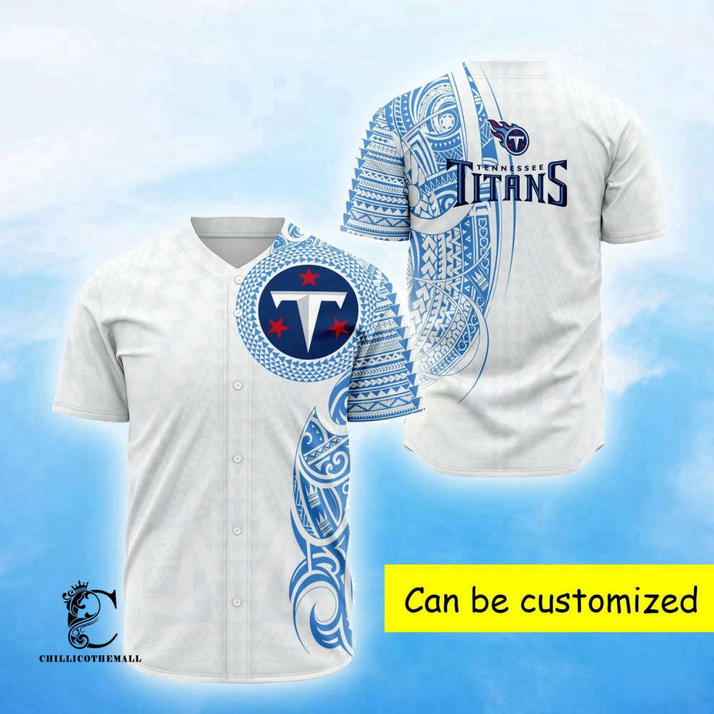 Custom Tennessee Titan Polynesian Baseball Jersey – Personalized Fan Gear